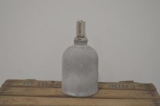 Lampe en verre dépoli 5 col. surt